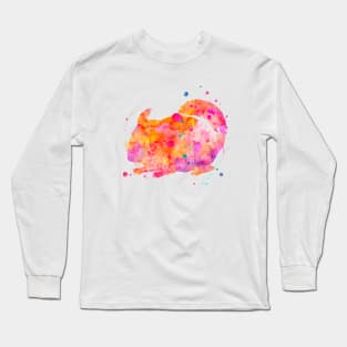 Chinchilla Watercolor Painting Long Sleeve T-Shirt